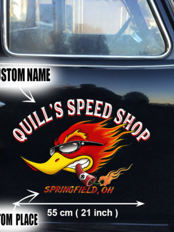 Speed Shop Woodpecker Vinyl Stickers for Hot Rod Enthusiasts
