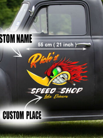 Kustom Kultrure Green Eyes Mr. Horsepower Vinyl Stickers - Personalized