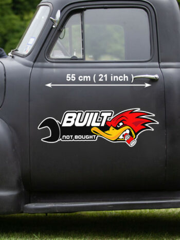 Hot Rod Garage Built Not Bought Rat Rod Mr. Horsepower Vinyl Stickers