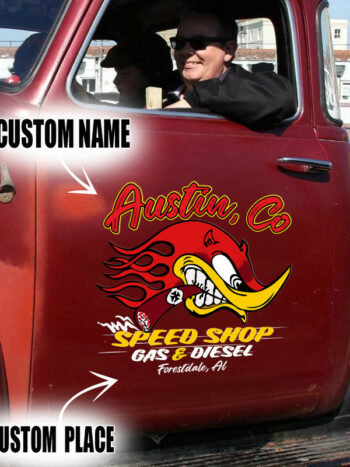 Personalized Speed Shop Gas and Diesel Mr. Horsepower Decals