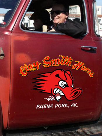 Clay Smith Hams Buena Pork Hot Rod Vinyl Wrapped Stickers