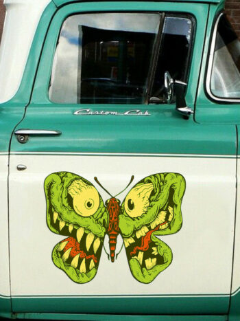 Rat Rod Pinstripe Vinyl Stickers for Car Door - Set of 02